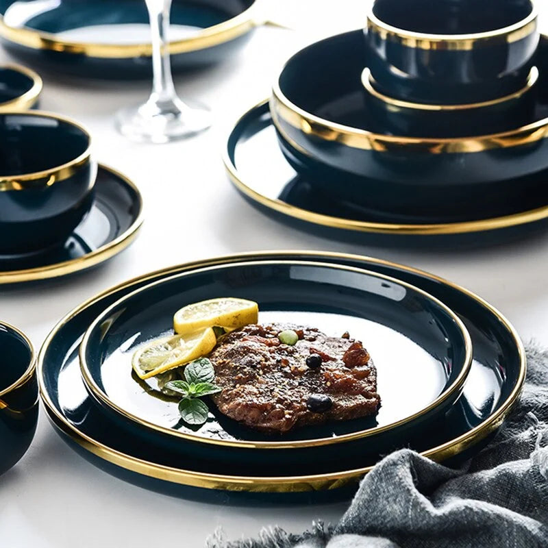 Oxford Blue Luxury Dinnerware Set (For 4, 6 and 8 Person)