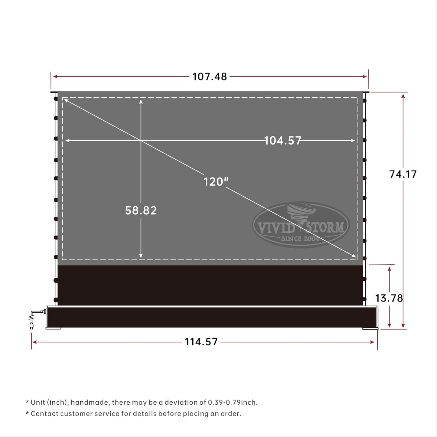 120inch Electric Tension Floor Rising Screen + Laser Projector (Dolby Vision, IMAX Enhanced)