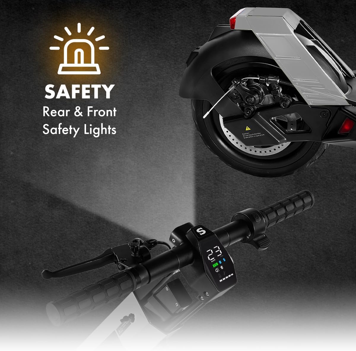 Smart Electric Scooter (Silver Metallic)