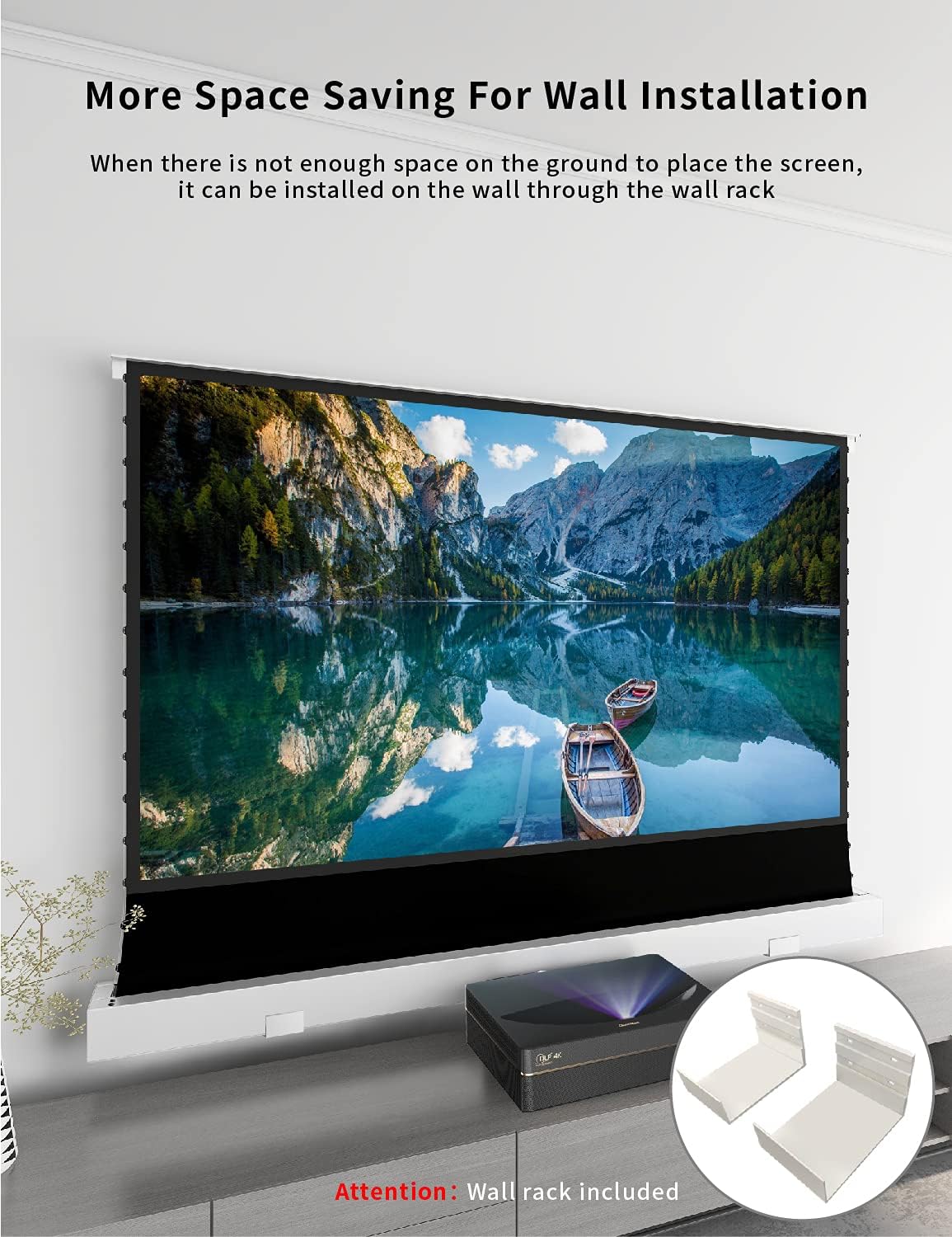 120inch Electric Tension Floor Rising Screen + Laser Projector (Dolby Vision, IMAX Enhanced)