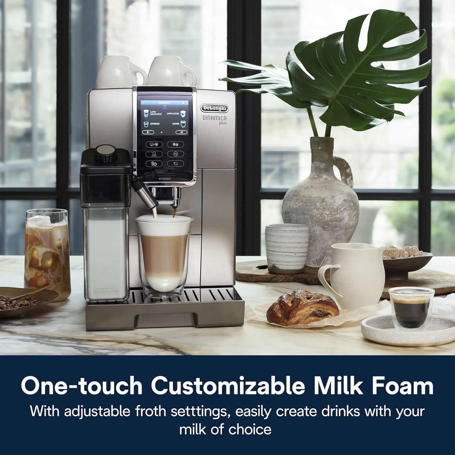 Dinamica Plus Connected Espresso & Coffee Machine with Automatic Milk Frother