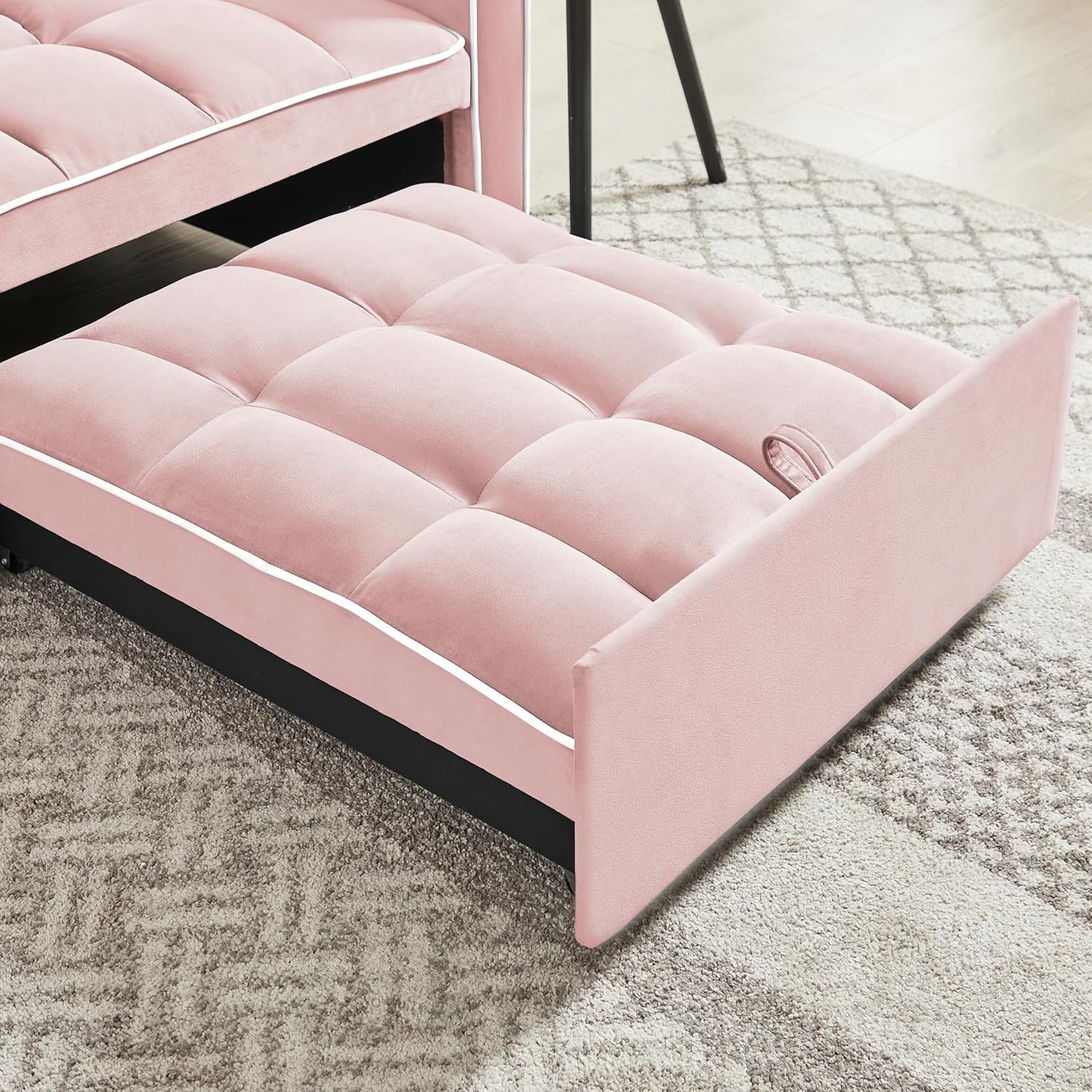 Modern Pull Out Sofa Bed w/Adjustable Backrest, 3 in 1