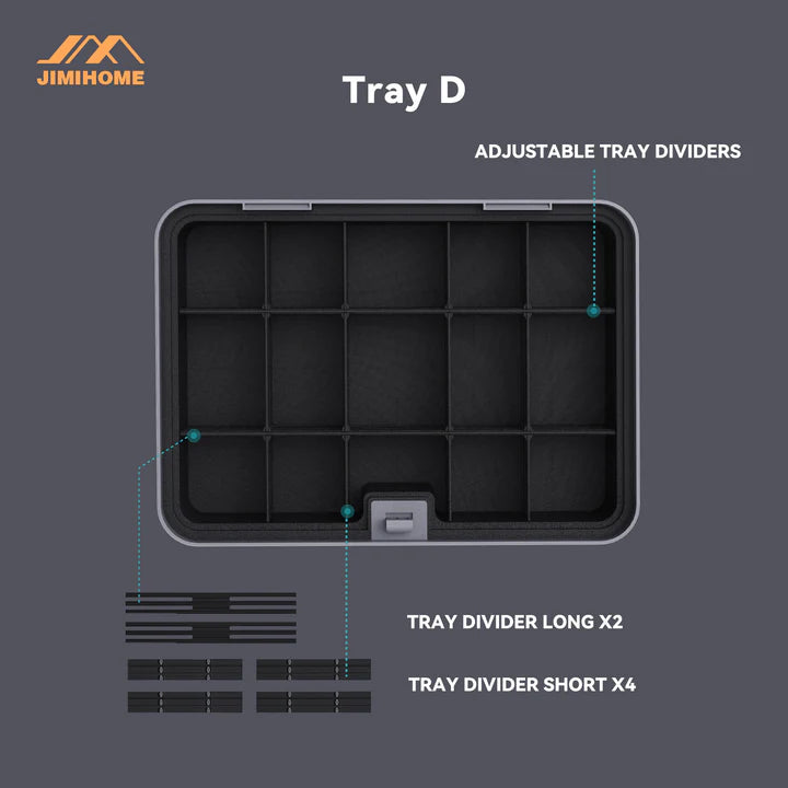JIMIHOME Stackable Tool Kit X Tray Set-ABCD