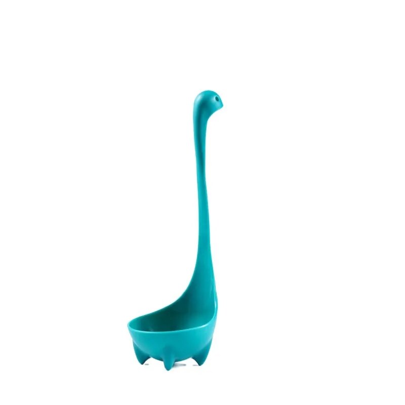 1Pc Lovely Useful Nessie Soup Ladle Loch Ness Monster Design Upright Spoon Home Kitchen Bar Cute Cooking Accessories Colorful