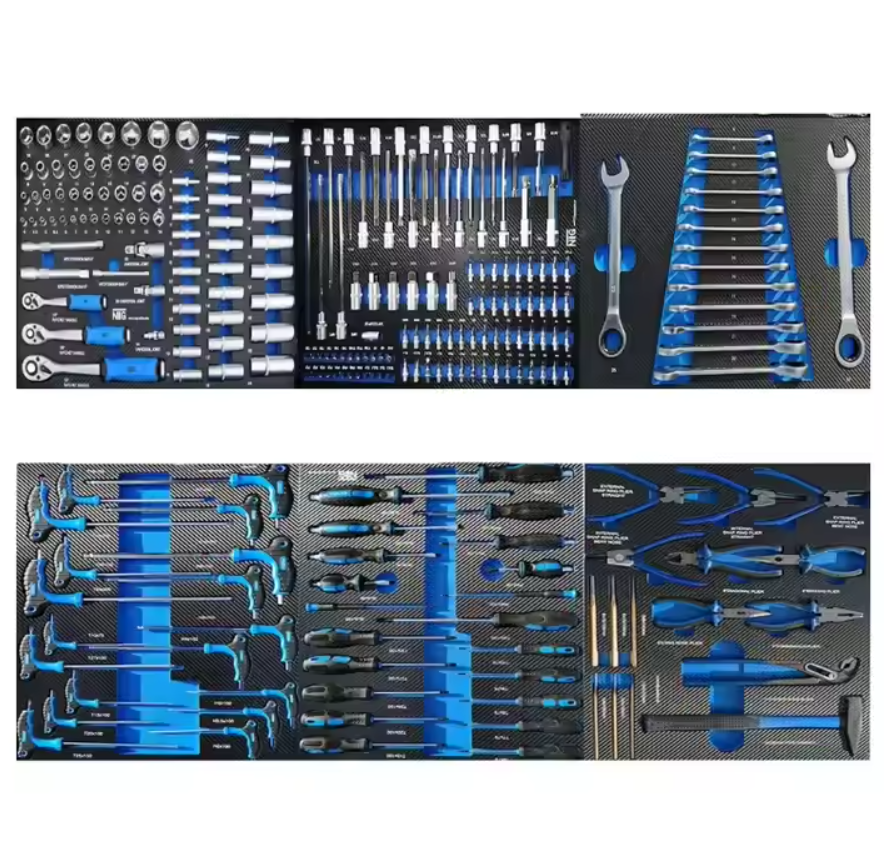 420 Pcs Tool Sets Rolling Box Heavy Duty Stainless Steel Tool Chest 7 Drawers Tool Cabinet Cart Trolley