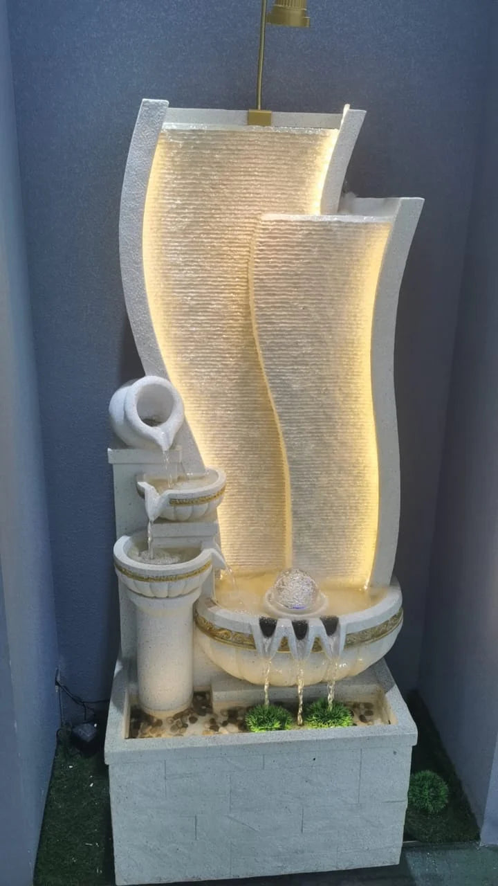 White Waterfall Fountain