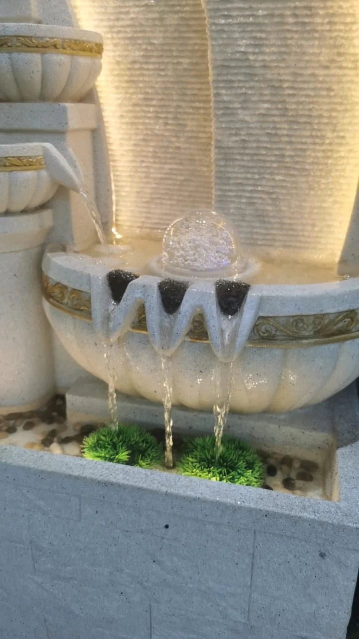 White Waterfall Fountain