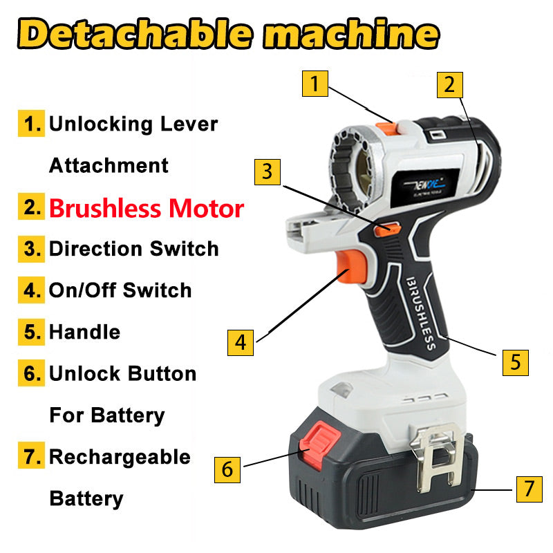 10 in 1 Brushless Drill Set