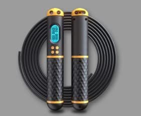 Smart Jump Rope, Fitness Skipping Rope with Weight/Lap/Time/Calorie Record, Adjustable Digital Counting Jump Ropes for Home Gym, Cordless Jumping Rope for Men Women Kids Fitness Exercise Training