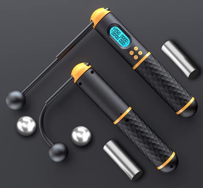 Smart Jump Rope, Fitness Skipping Rope with Weight/Lap/Time/Calorie Record, Adjustable Digital Counting Jump Ropes for Home Gym, Cordless Jumping Rope for Men Women Kids Fitness Exercise Training