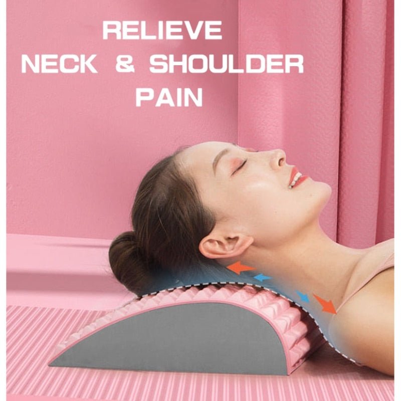 Back Stretcher Pillow - Back Massager For Back Pain Relief, Lumbar Support, Spinal Stenosis, Neck Pain, and Support for prolonged Sitting