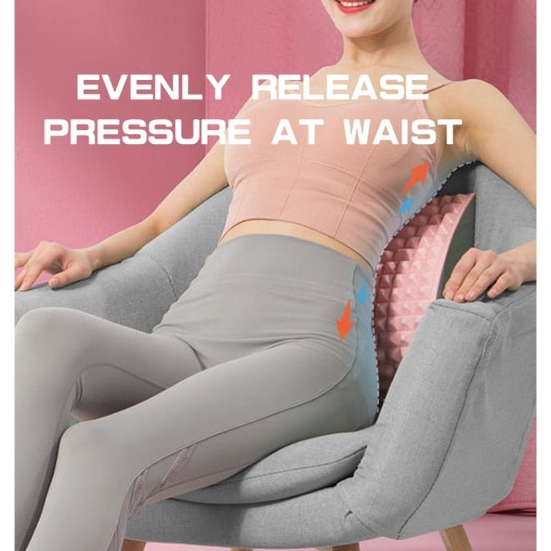 Back Stretcher Pillow - Back Massager For Back Pain Relief, Lumbar Support, Spinal Stenosis, Neck Pain, and Support for prolonged Sitting