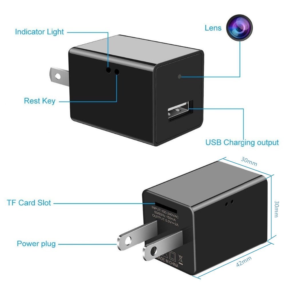 Phone Charger with Spy Cam