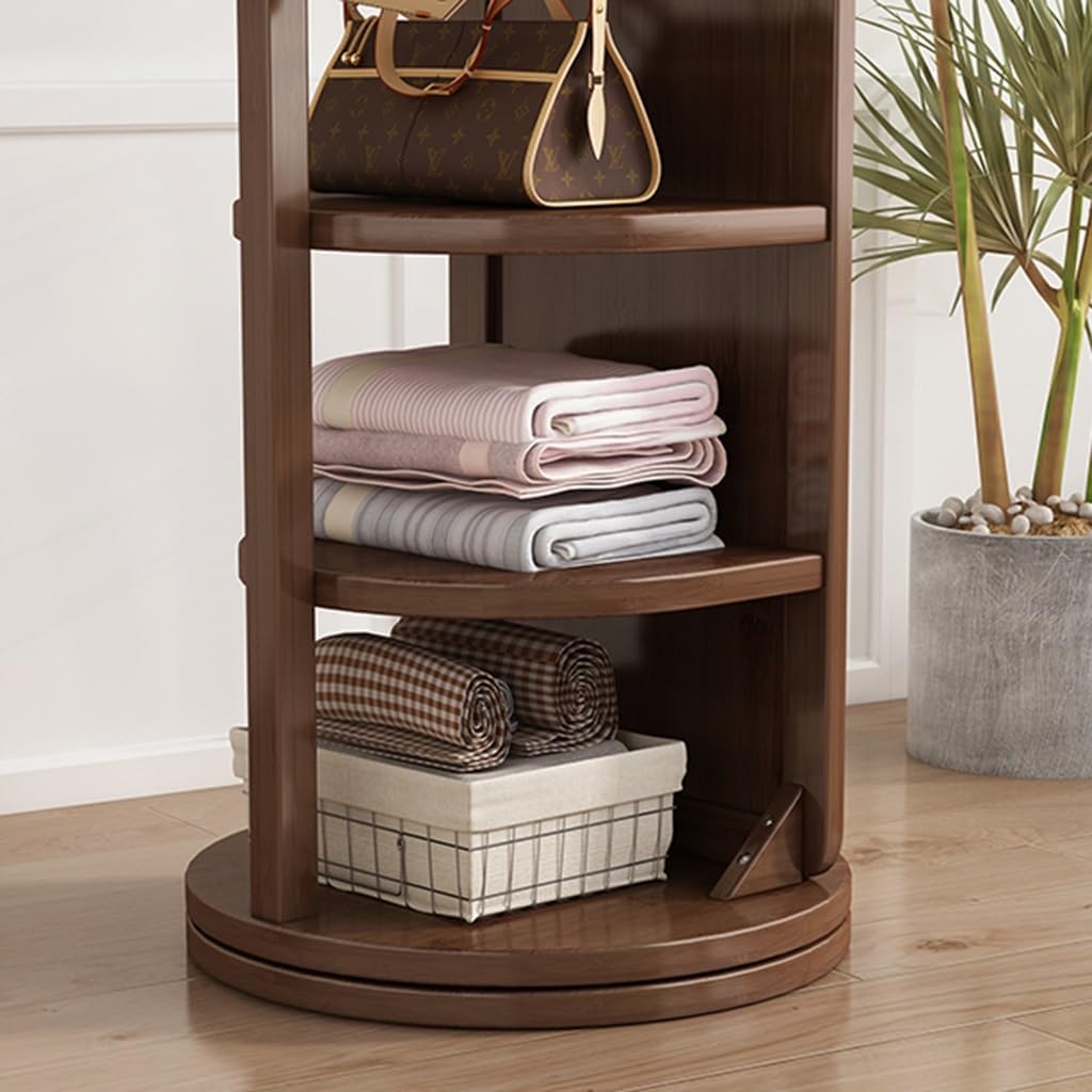 Wooden Coat Tree with Full-Length Mirror  | 70% OFF [LIMITED SALE]