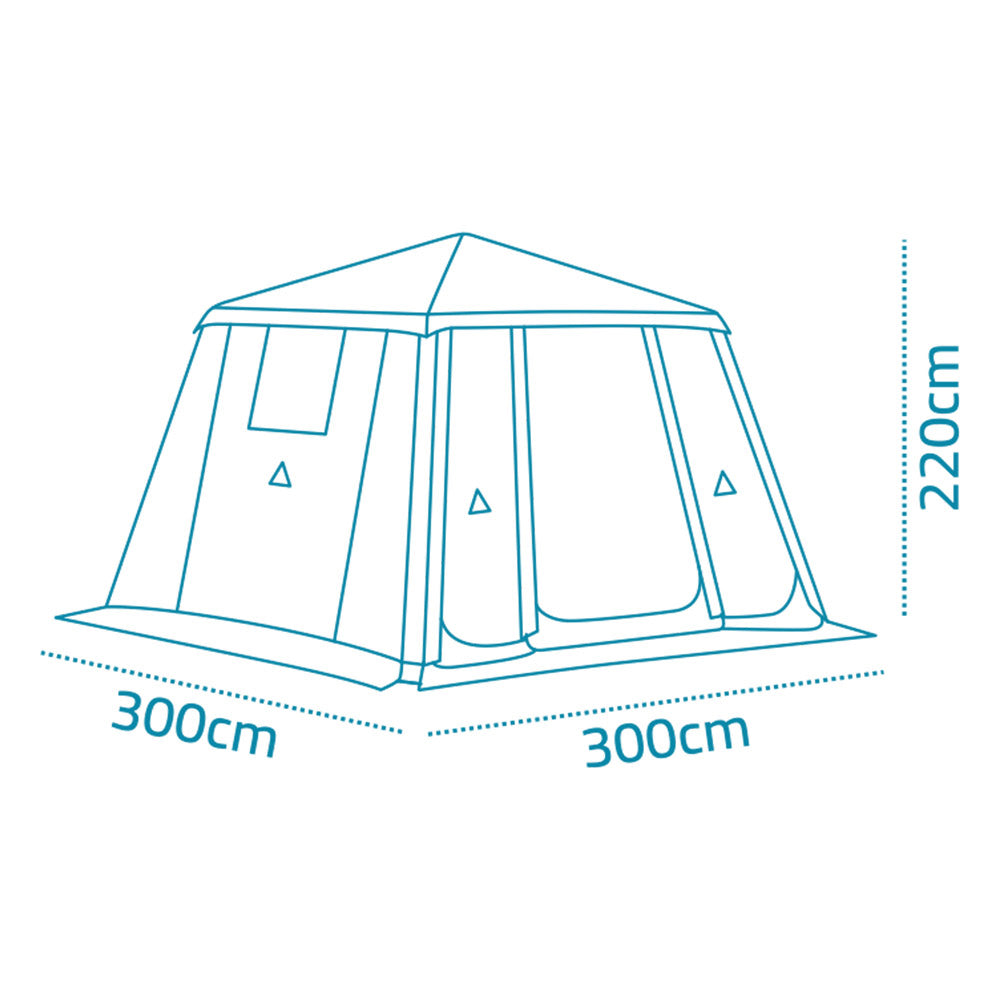 Air Cotton Tent for Trips, Inflatable Tent, Green, Size 300*300*220 Cm