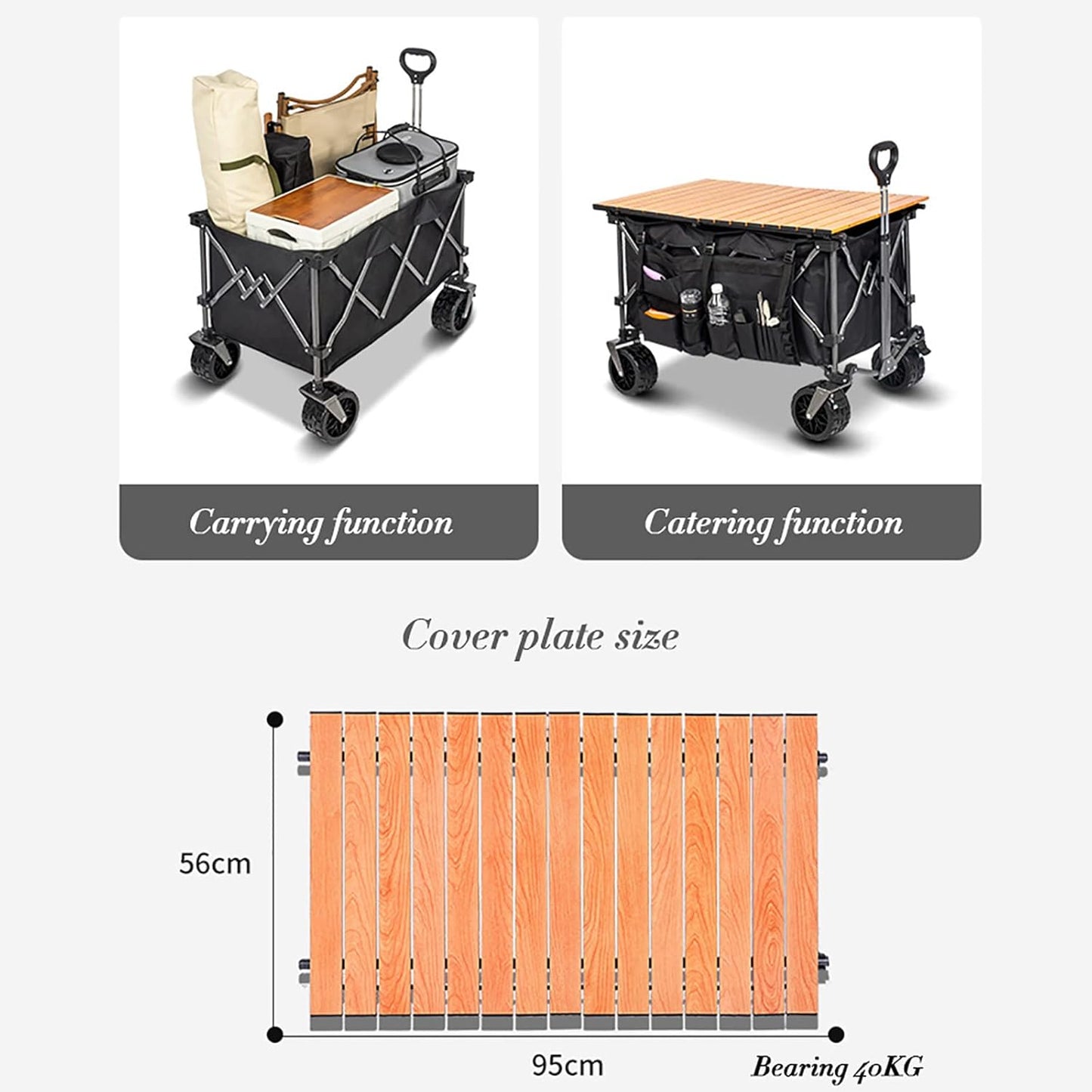 150Kg Load Bearing Beach Wagon Cart
