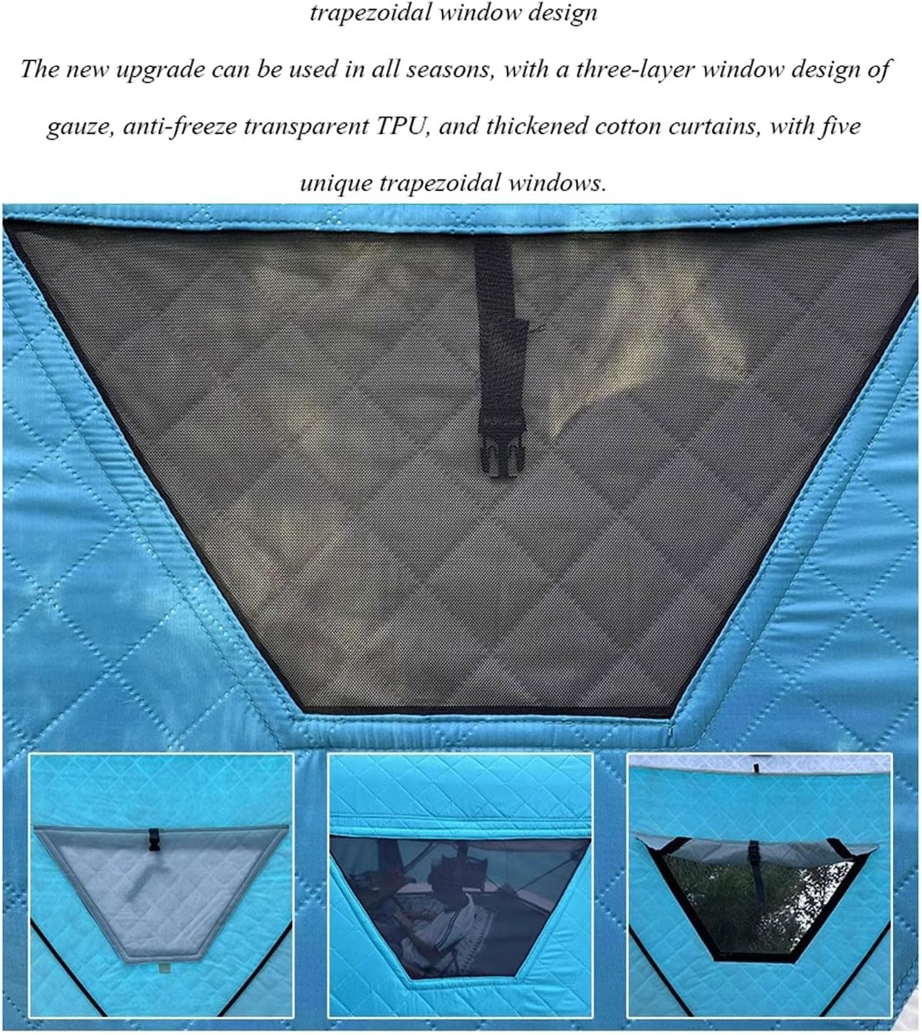 5-8 Person Hexagonal Warm and Thickened Ice Fishing Tent