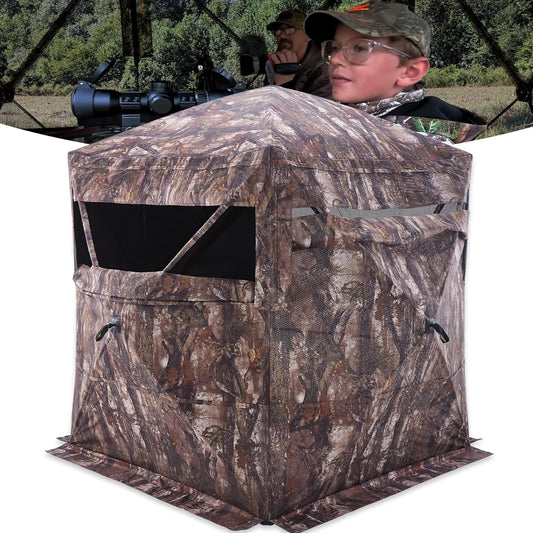 360 See Through Hunting Blind Ground, Pop Up Deer Blind for Hunting  | 70% OFF [LIMITED SALE]