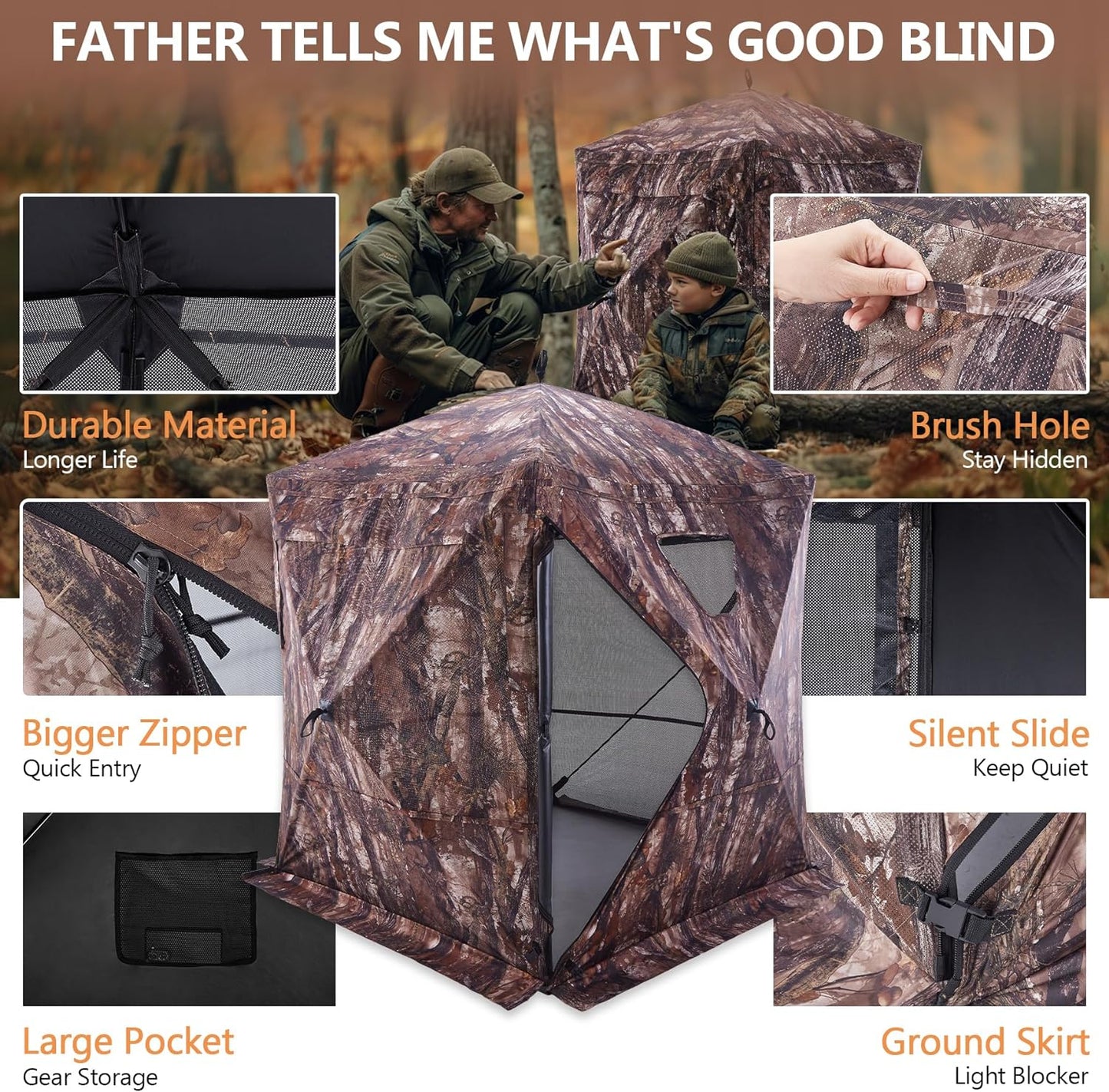 360 See Through Hunting Blind Ground, Pop Up Deer Blind for Hunting  | 70% OFF [LIMITED SALE]