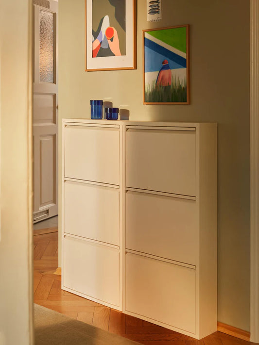 Wall-mounted Shoe Rack, Folding Doors