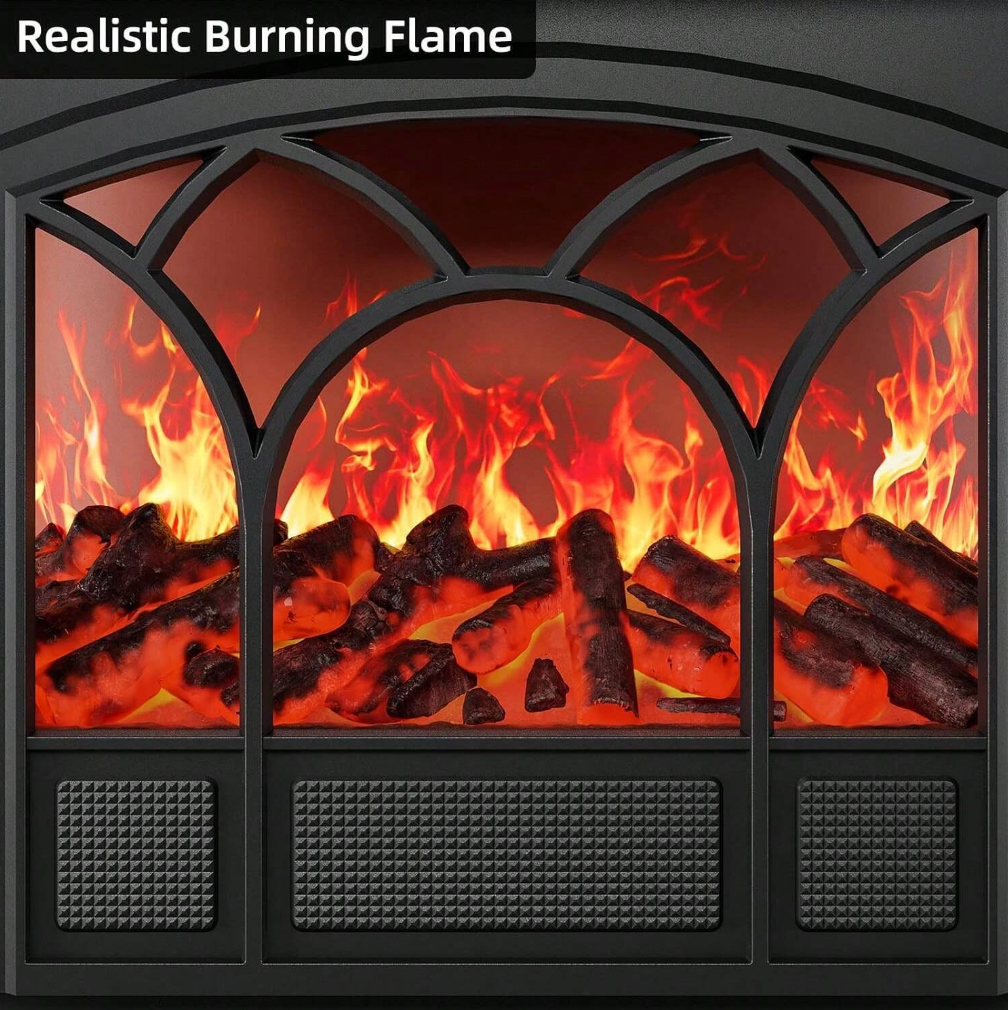 Electric Fireplace Stove,1500W Infrared Fireplace Heater