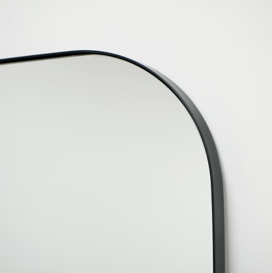 Theo  Full Length Black Curved Metal Extra Large Mirror 200cm x 120cm