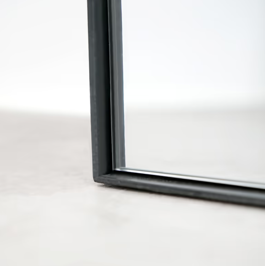 Theo  Full Length Black Curved Metal Extra Large Mirror 200cm x 120cm