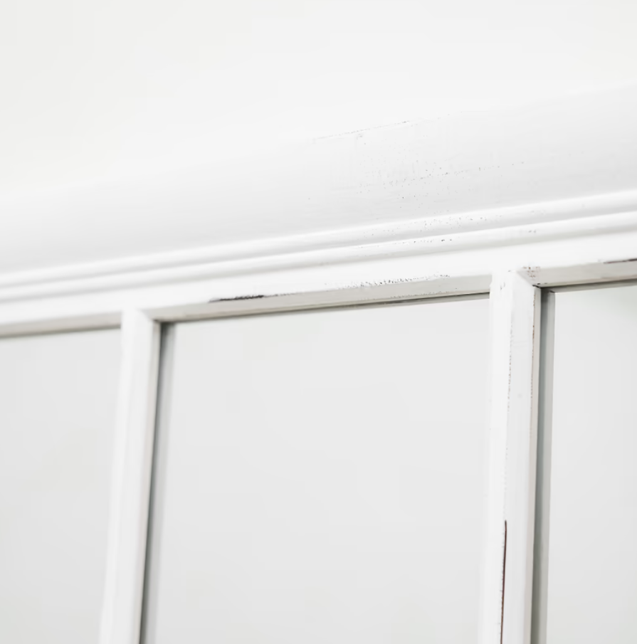Sasha  White Shabby Chic Full Length Window Mirror 180cm x 100cm