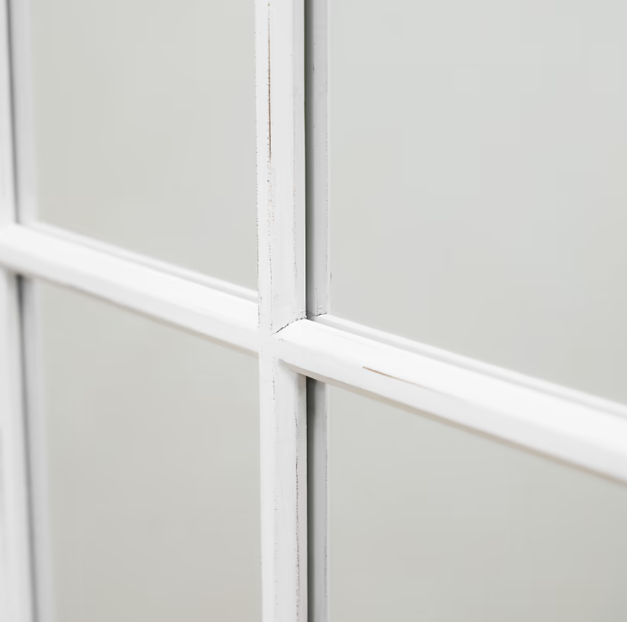 Sasha  White Shabby Chic Full Length Window Mirror 180cm x 100cm