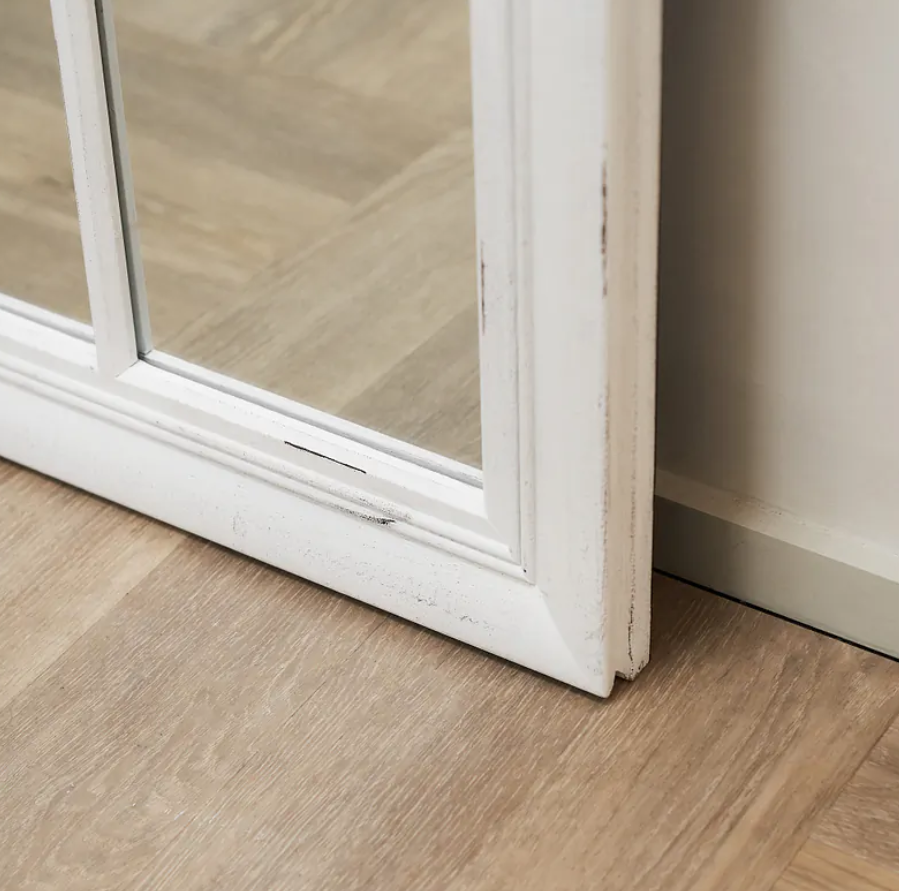 Sasha  White Shabby Chic Full Length Window Mirror 180cm x 100cm