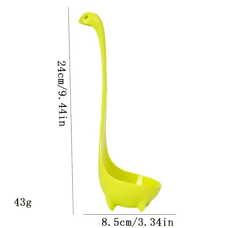 1Pc Lovely Useful Nessie Soup Ladle Loch Ness Monster Design Upright Spoon Home Kitchen Bar Cute Cooking Accessories Colorful