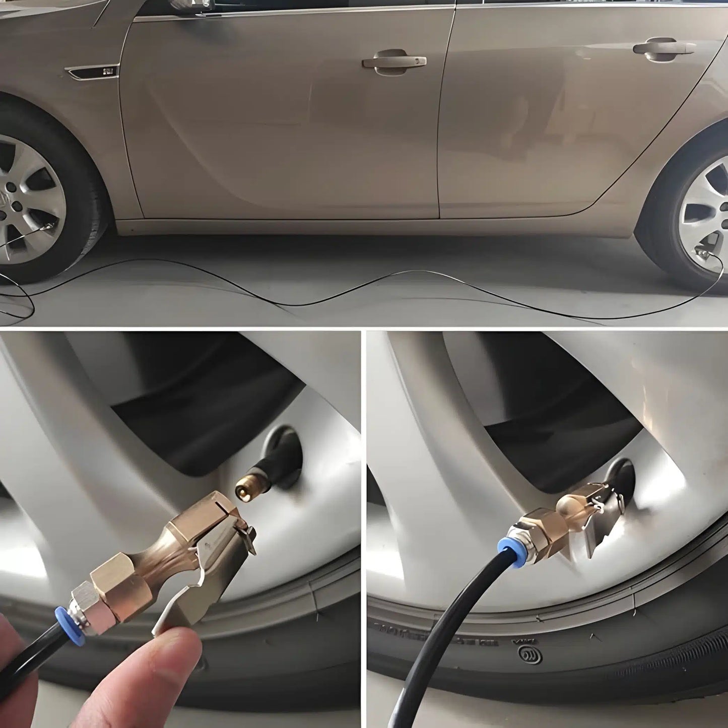 4 Way Tire Inflation Deflation System with Digital Tire Pressure Gauge