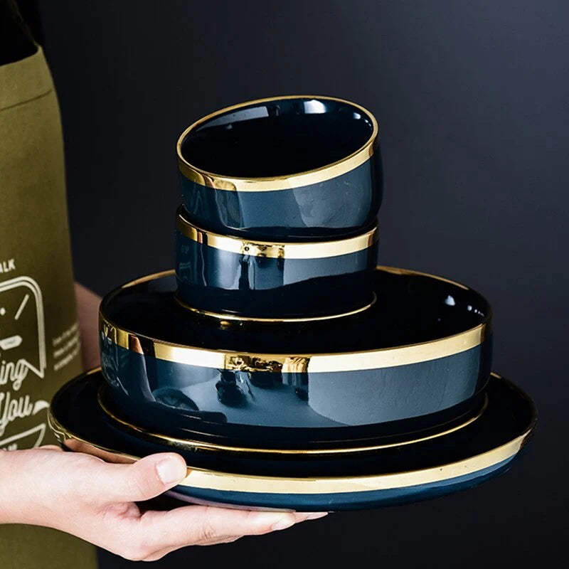 Oxford Blue Luxury Dinnerware Set (For 4, 6 and 8 Person)