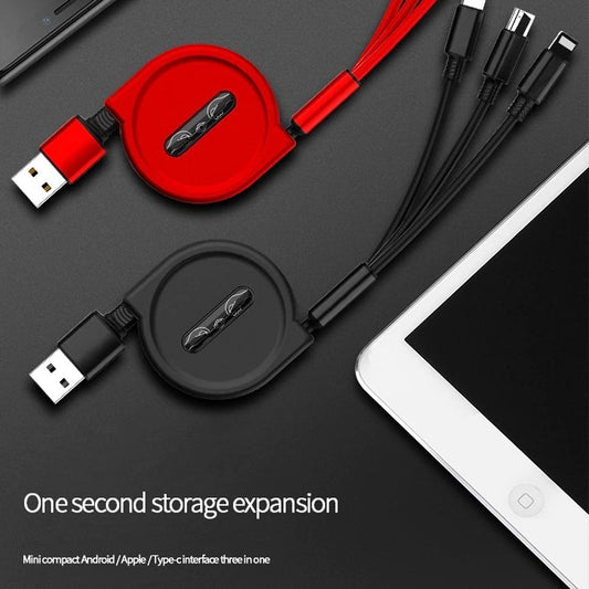 3 in 1 Retractable Charging Cable - Fast Charger Cord Adapter for iPhone, Type C , Micro USB