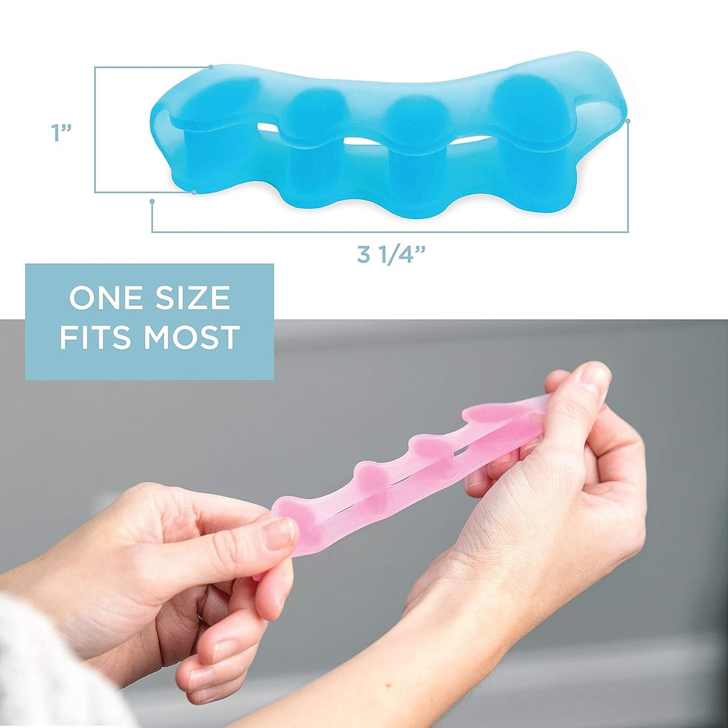 Mind Bodhi Toe Separators to Correct Bunions and Restore Toes to Their Original Shape (Bunion Corrector For Women Men Toe Spacers Toe Straightener Toe Stretcher Big Toe Correctors Toe Separator) Black