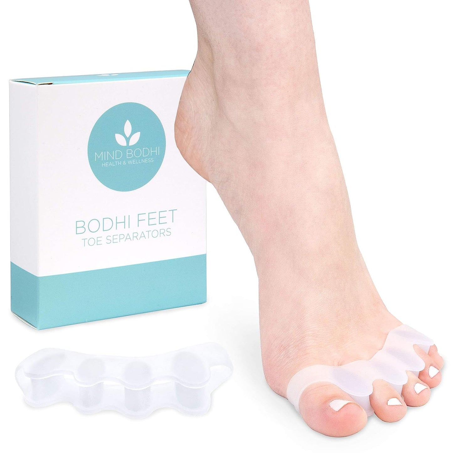 Mind Bodhi Toe Separators to Correct Bunions and Restore Toes to Their Original Shape (Bunion Corrector For Women Men Toe Spacers Toe Straightener Toe Stretcher Big Toe Correctors Toe Separator) Black