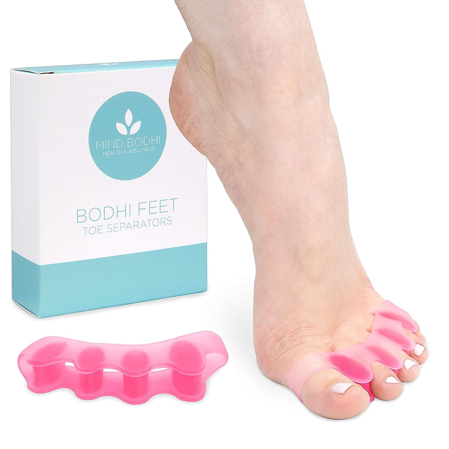 Mind Bodhi Toe Separators to Correct Bunions and Restore Toes to Their Original Shape (Bunion Corrector For Women Men Toe Spacers Toe Straightener Toe Stretcher Big Toe Correctors Toe Separator) Black