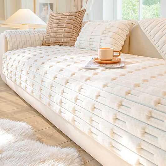 LuxePlush Non-Slip Sofa Cover