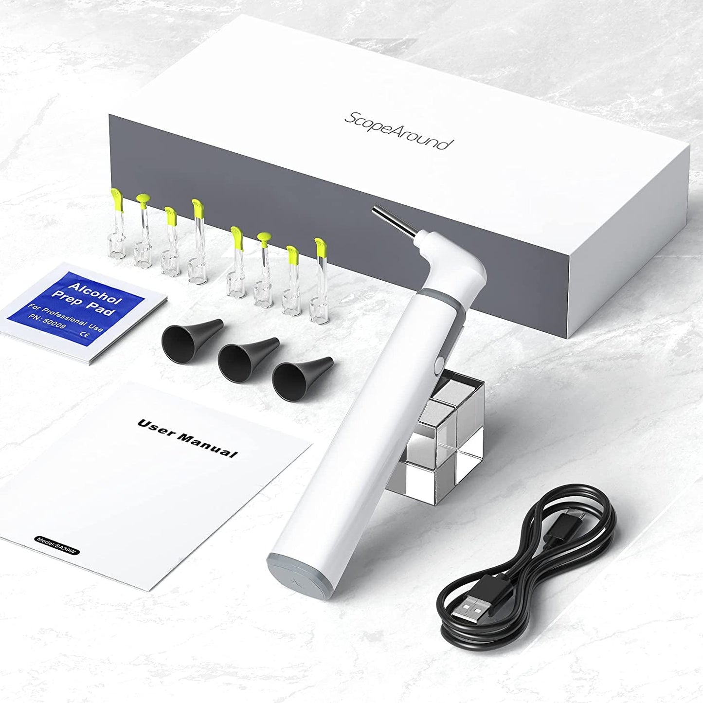 Ear Camera Endoscope 3.9mm - Digital Ear Inspector Compatible with Android and iPhone