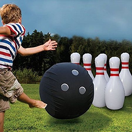 Giant Inflatable Bowling Set - Hilariously Fun Giant Yard Games for Kids and Adults
