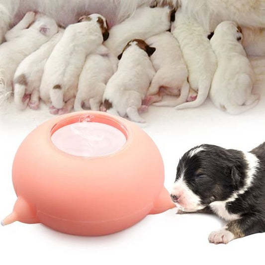 Portable Pet Milk Feeding Bowl - Puppies Nursing Station for New Born Pets